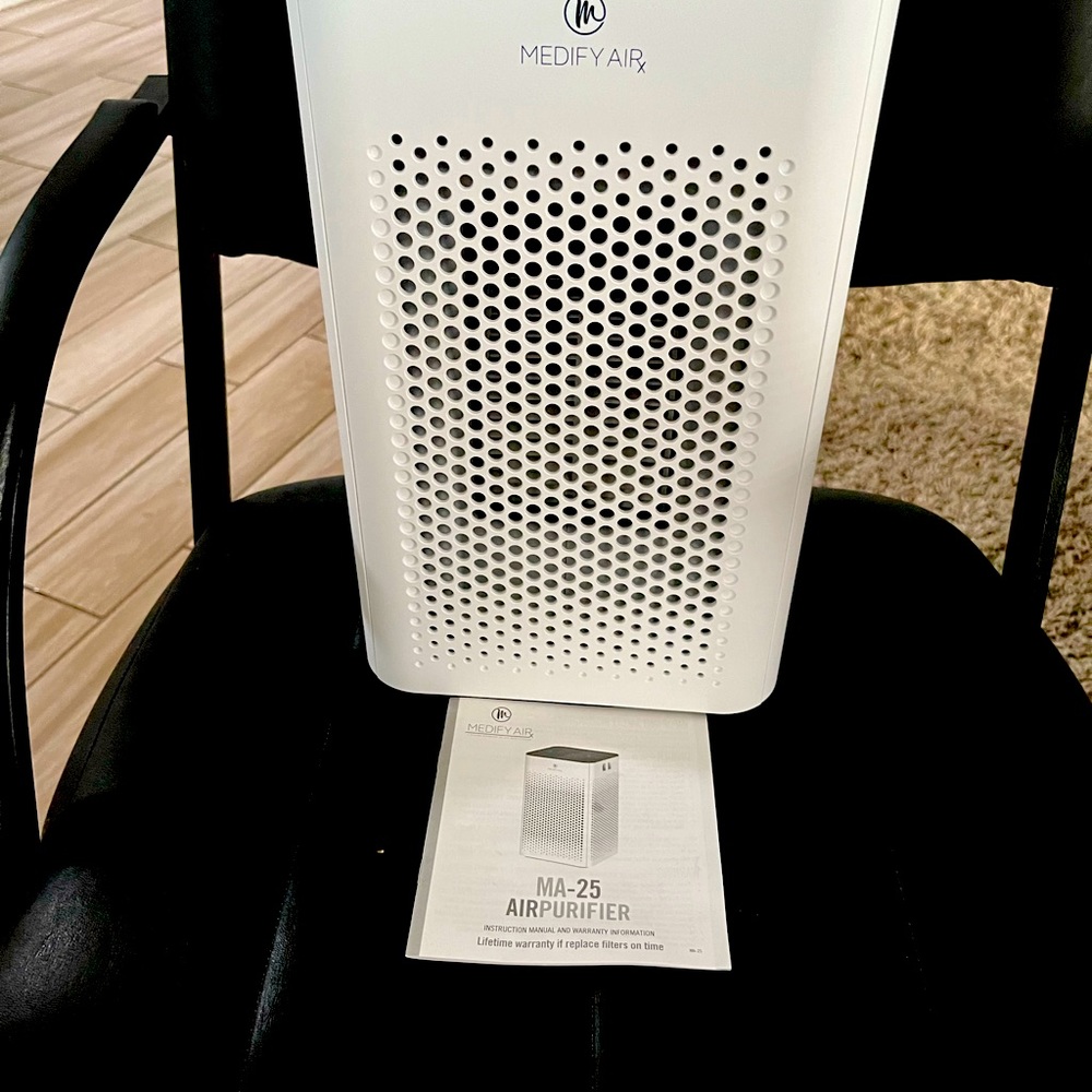 Air purifier covers 500 square foot room. Barely used. Great for allergies.